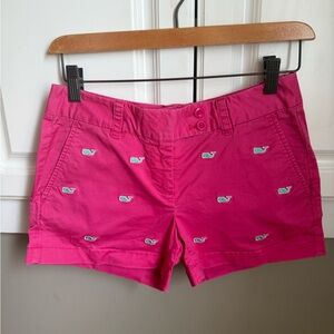 Vineyard Vines Bright Pink Embroidered Shorts